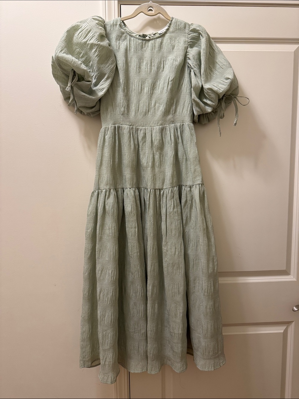 River Moon Woven Textured Maxi dress